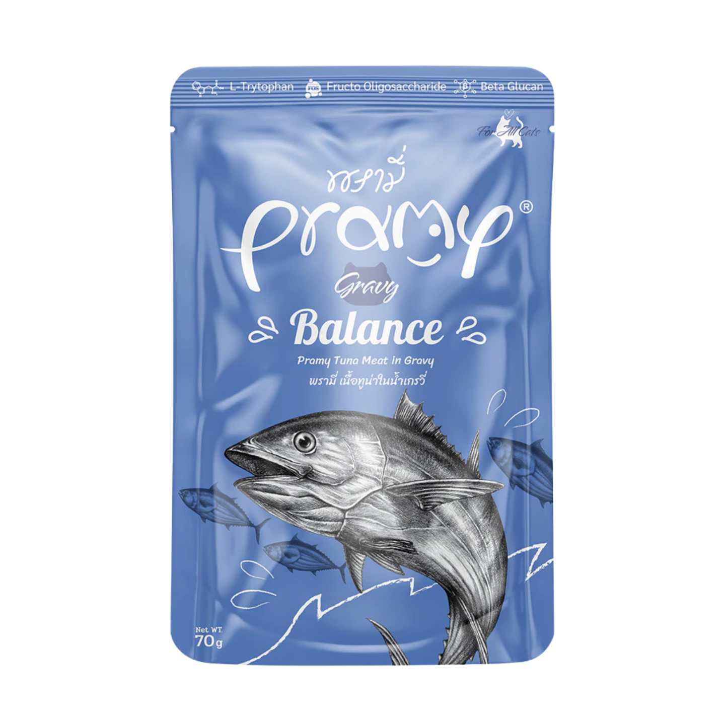 Pramy Gravy Balance Tuna Meat 12-Pouch Pack