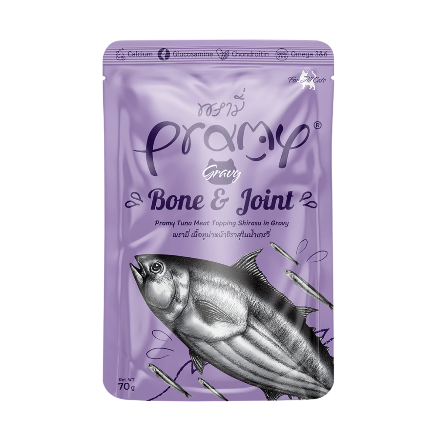 Pramy Gravy Bone & Joint Tuna with Shirasu Topping 12-Pouch Pack