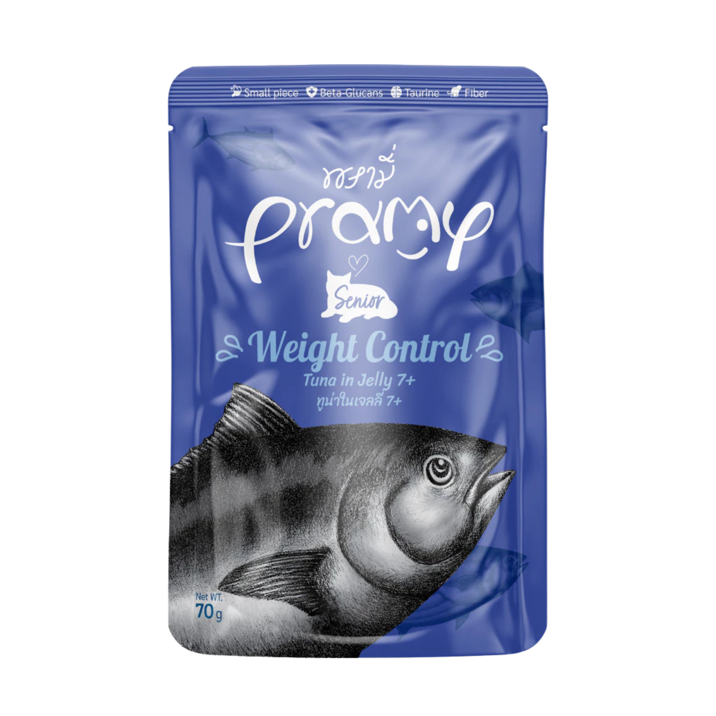 Pramy Senior 7+ Weight Control Tuna in Jelly 12-Pouch Pack