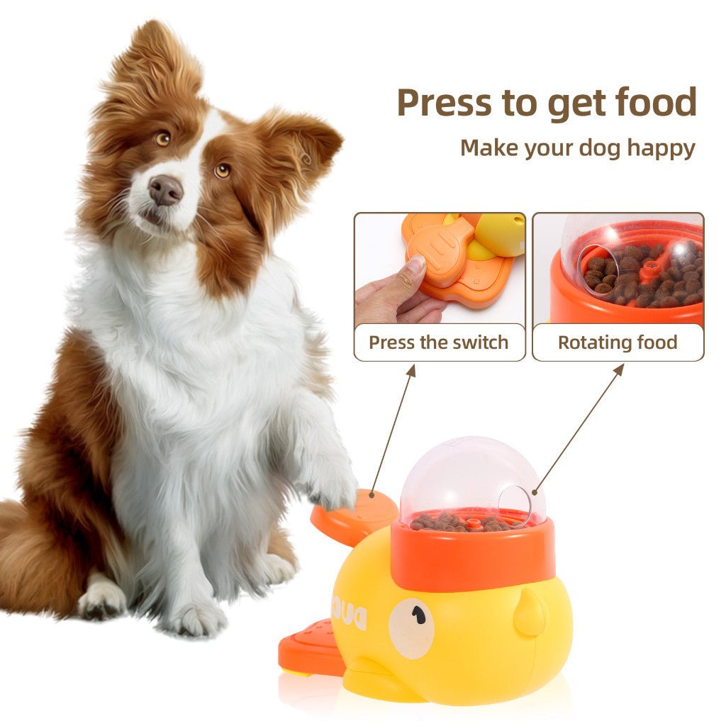 Little Yellow Duck Press Feeding Toy for dogs & cats