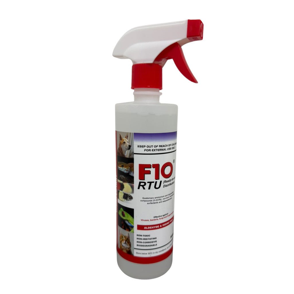 F10 Ready to Use Disinfectant and Sanitizer packaging