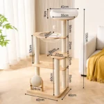 Paws & Play Castle Solid Wood Cat Condo (133cm)