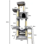 michi-multi-level-cat-condo-162cm-grey