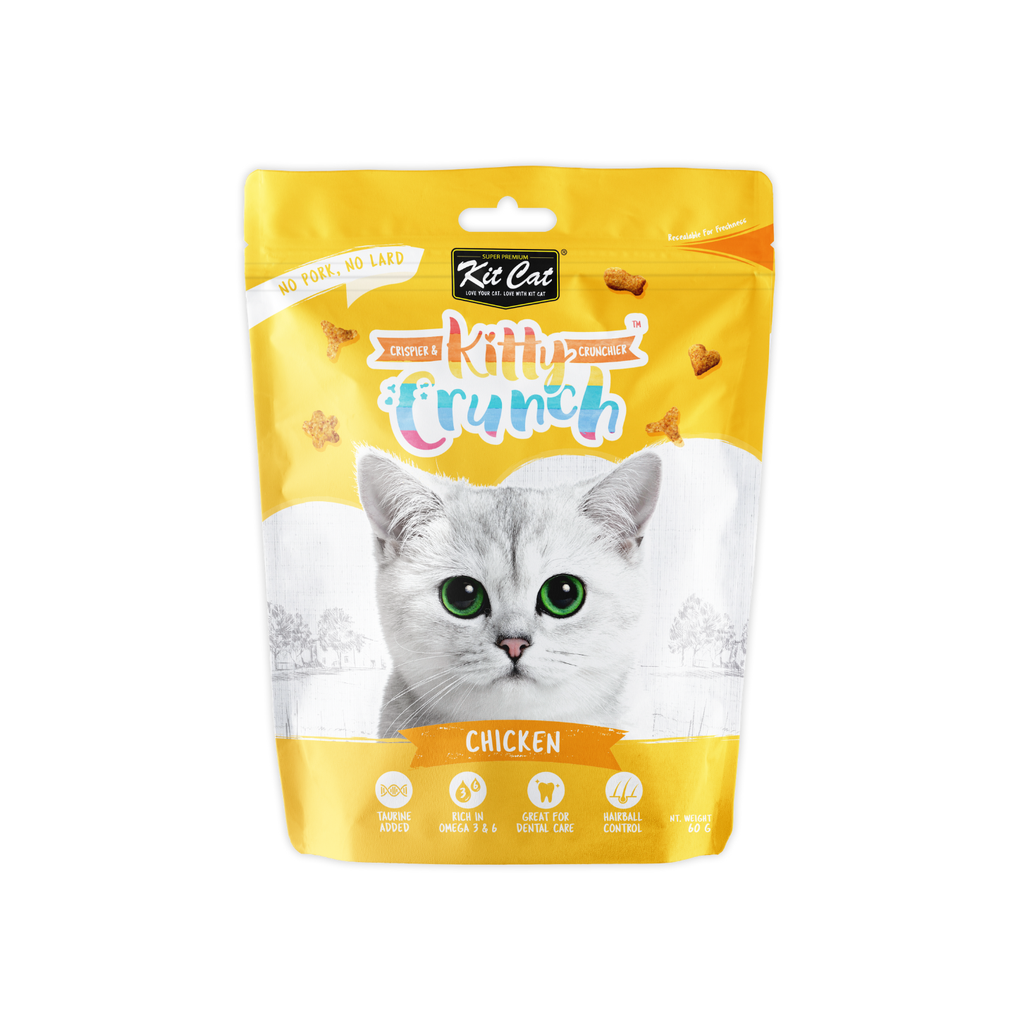 Kit Cat Kitty Crunch Chicken Flavour Cat Treat (60g)