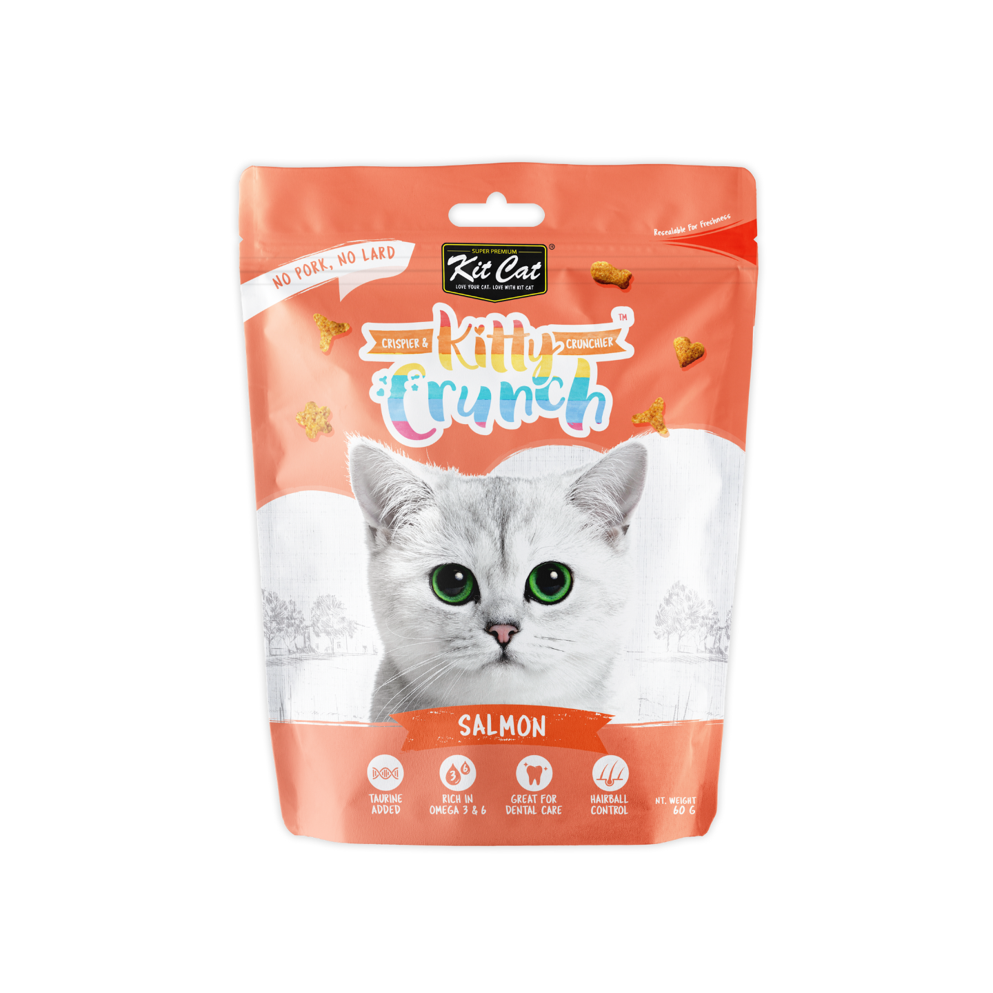 Kit Cat Kitty Crunch Salmon Flavour Cat Treat (60g)