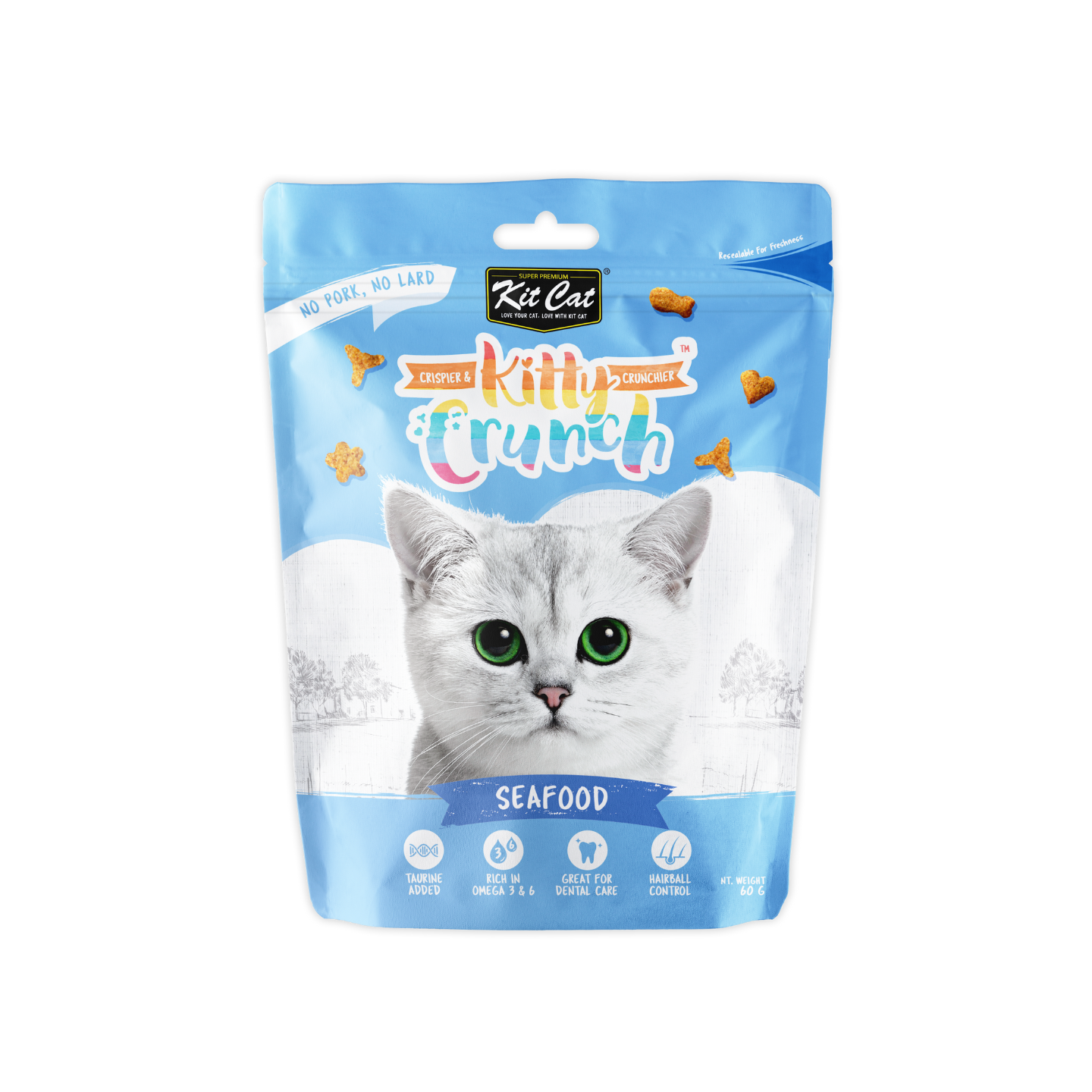 Kit Cat Kitty Crunch Seafood Flavour Cat Treat (60g)