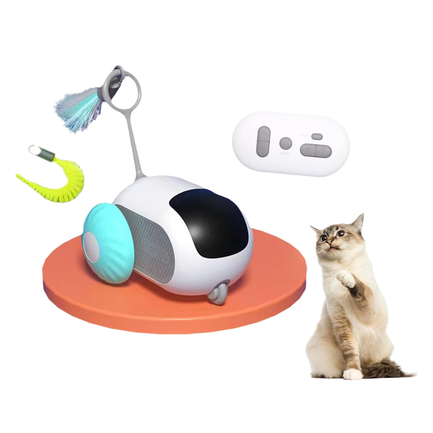 Pet Gravity Interactive Remote-Controlled Car (Blue)