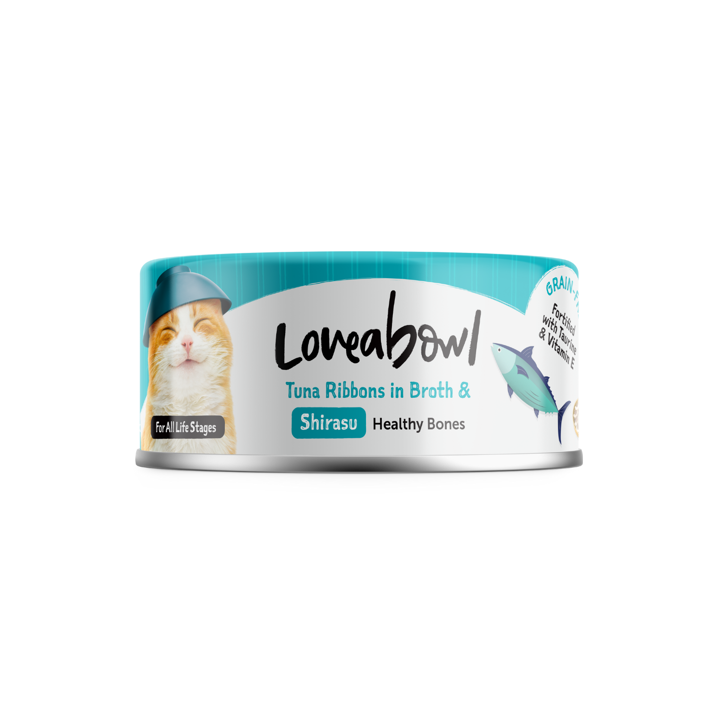 Loveabowl Tuna Ribbons In Broth With Shirasu 70g 24-can bulk packaging