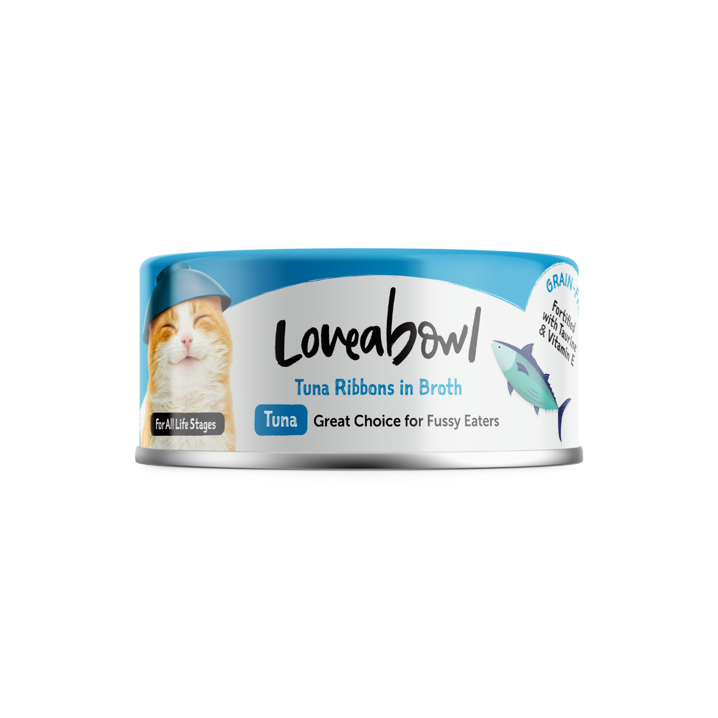 Loveabowl Tuna Ribbons In Broth 70g 24-can bulk packaging