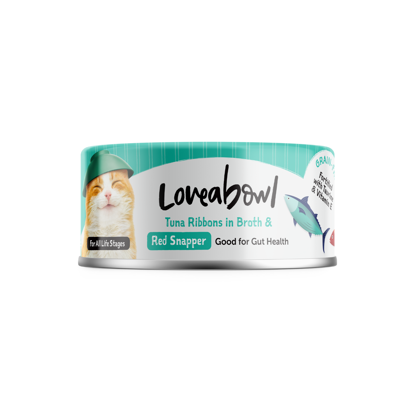 Loveabowl Tuna Ribbons In Broth With Red Snapper 70g 24-can bulk packaging