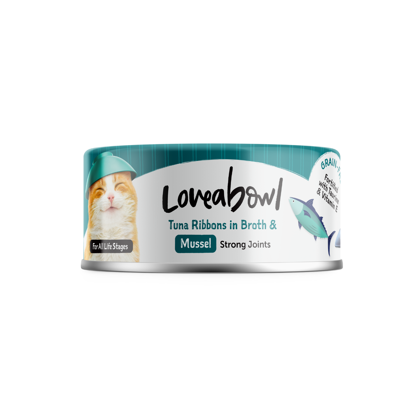 Loveabowl Tuna Ribbons In Broth With Mussel 70g 24-can bulk packaging