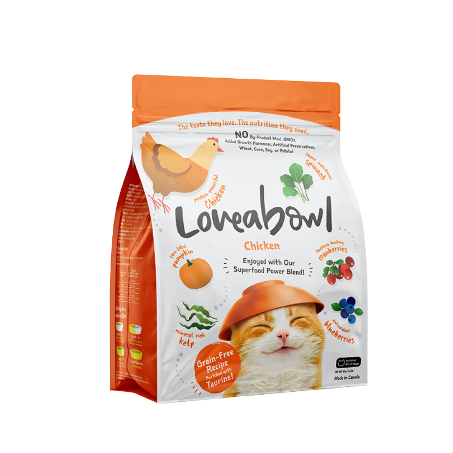 Loveabowl Grain-Free Chicken Dry Cat Food 1kg packaging
