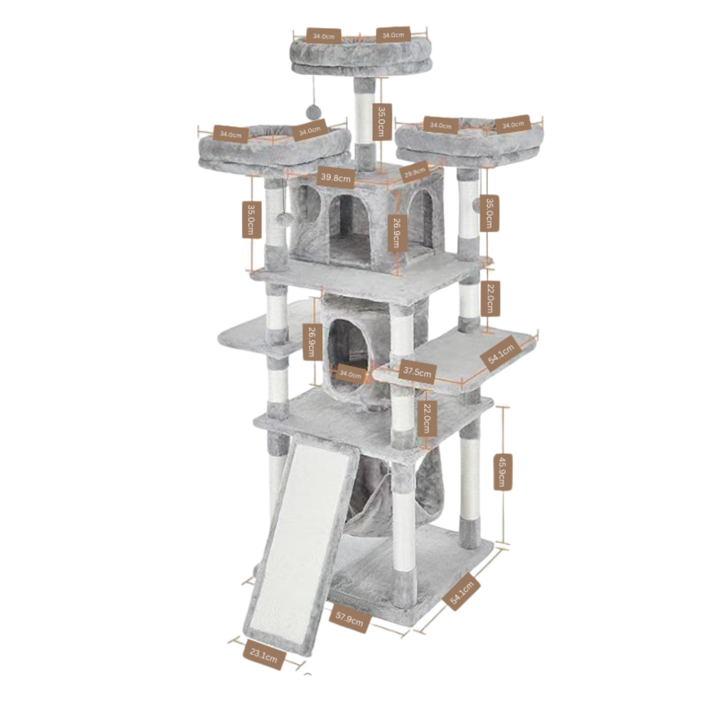 Astra Palace Multi-Level Luxury Cat Tower (171cm)