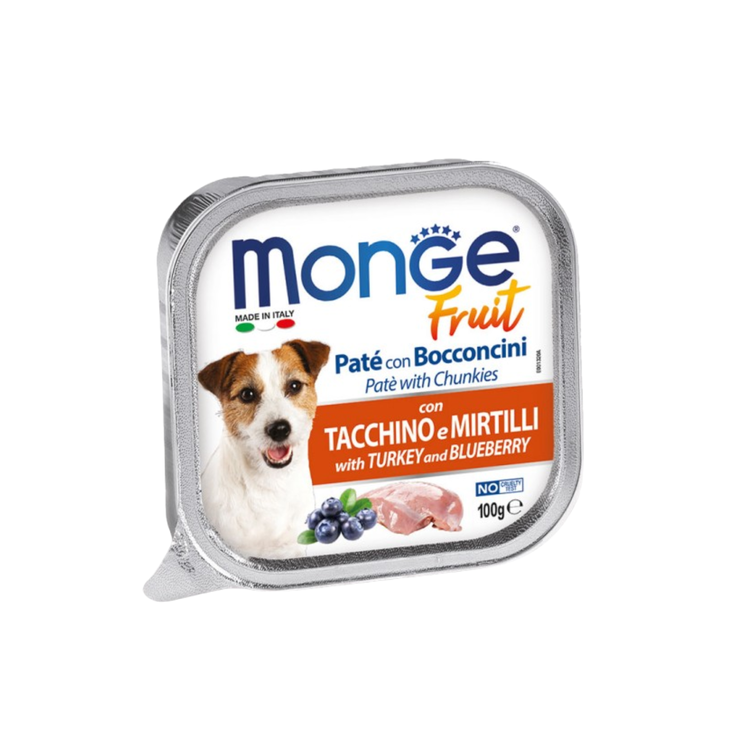 Monge Fruit Paté and Chunkies with Turkey and Blueberry (100g) 16 pack