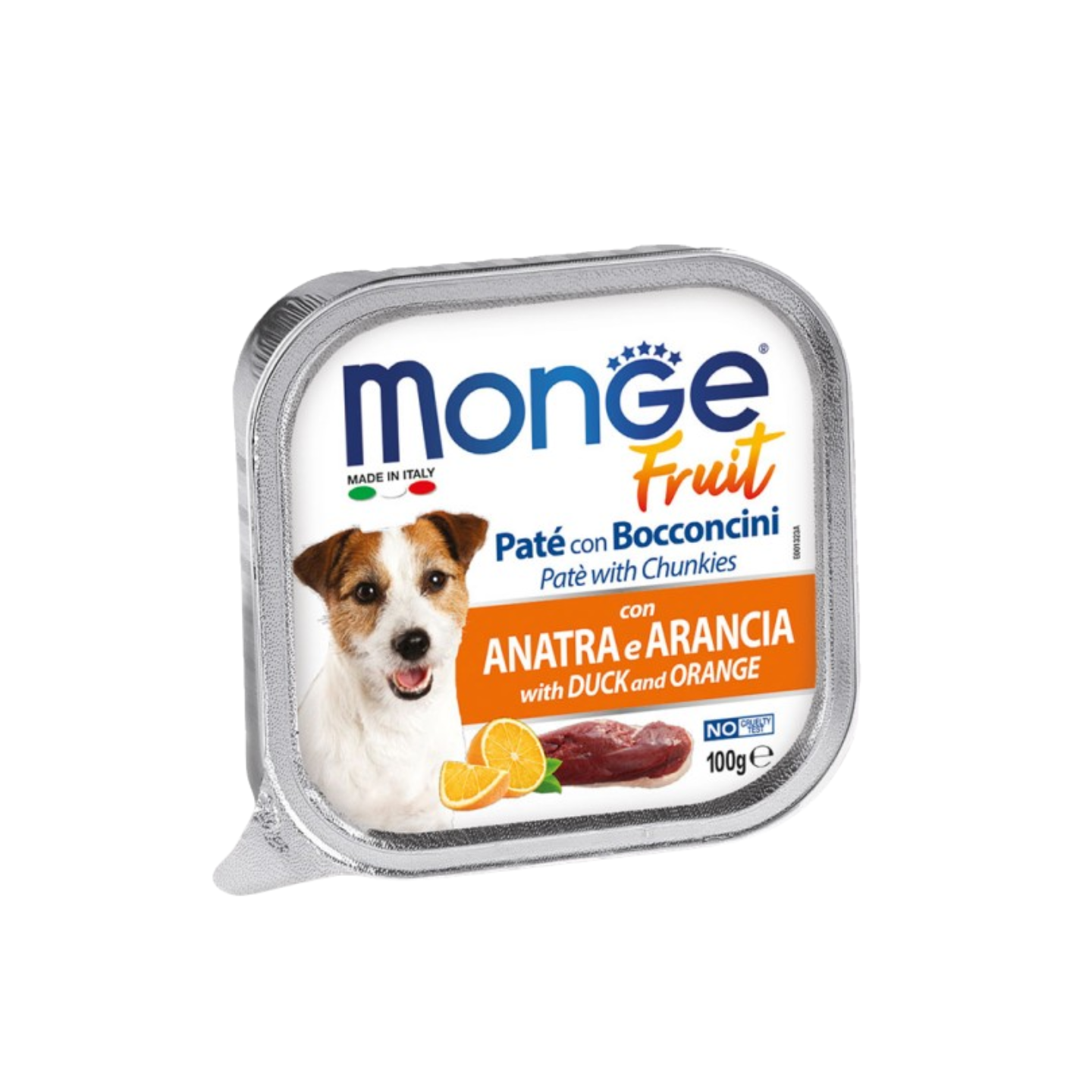 Monge Fruit Paté and Chunkies with Duck and Orange (100g) 16 pack