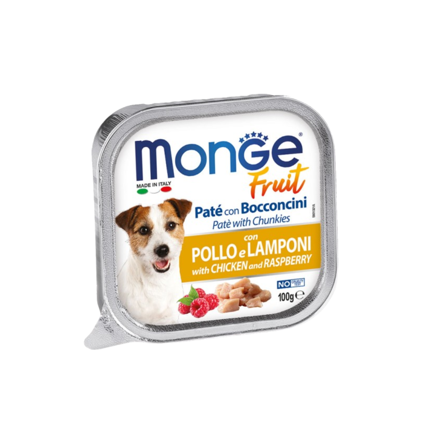 Monge Fruit Paté and Chunkies with Chicken and Raspberry (100g) 16 pack
