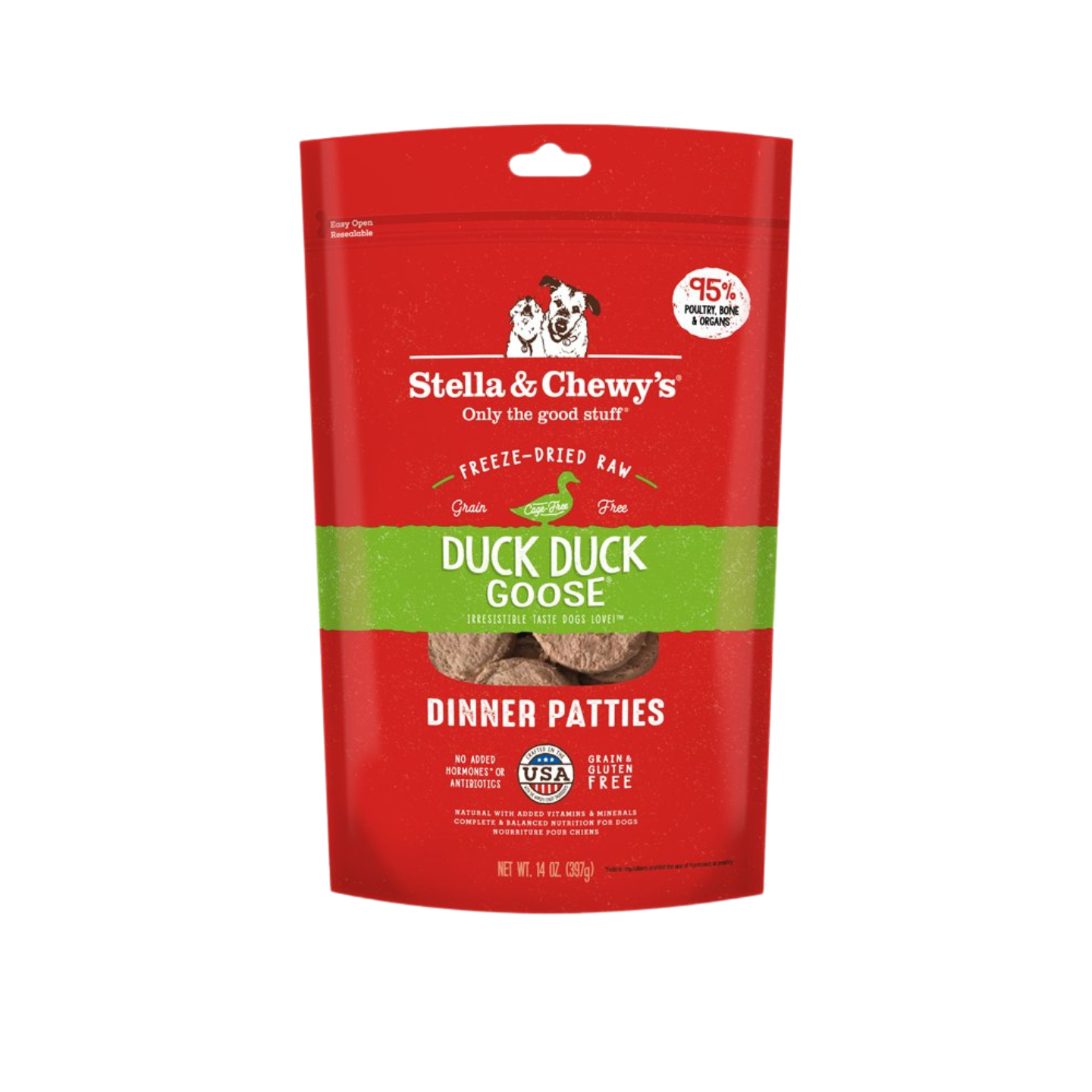 Stella & Chewy’s Dog Freeze-Dried Dinner Patties Duck, Duck, Goose