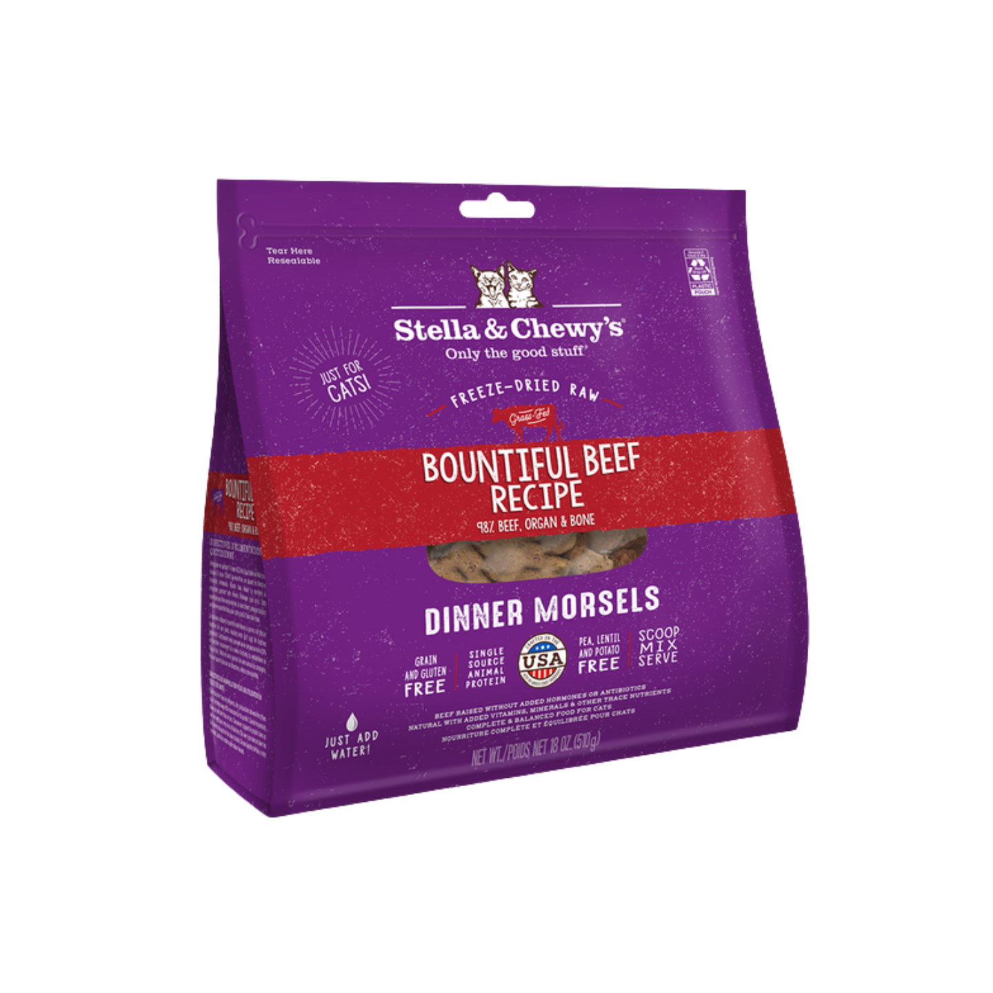 Stella & Chewy’s Cat Freeze-Dried Dinner Morsels Bountiful Beef 18oz bag