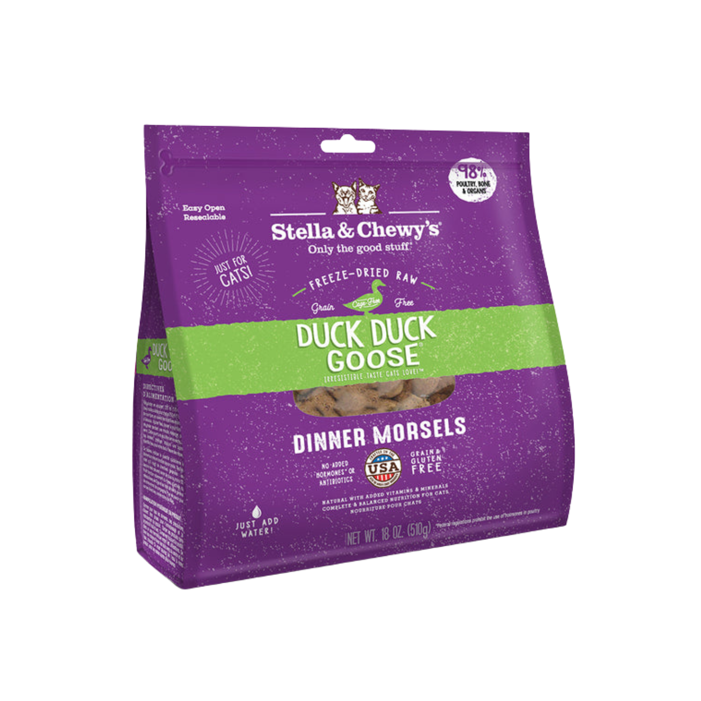 Stella & Chewy’s Cat Freeze-Dried Dinner Morsels Duck, Duck, Goose 18oz bag