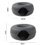 2-in-1-cat-tunnel-felt-donut-bed-dark-grey-s
