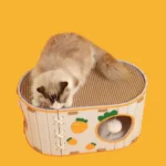 Double-Layer Cute Carrot Cat House Cat Nest Cat Tunnel Cat Tree Hole Cat Scratching Board Cat Climbing Frame - Image 5