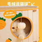 Double-Layer Cute Carrot Cat House Cat Nest Cat Tunnel Cat Tree Hole Cat Scratching Board Cat Climbing Frame - Image 8