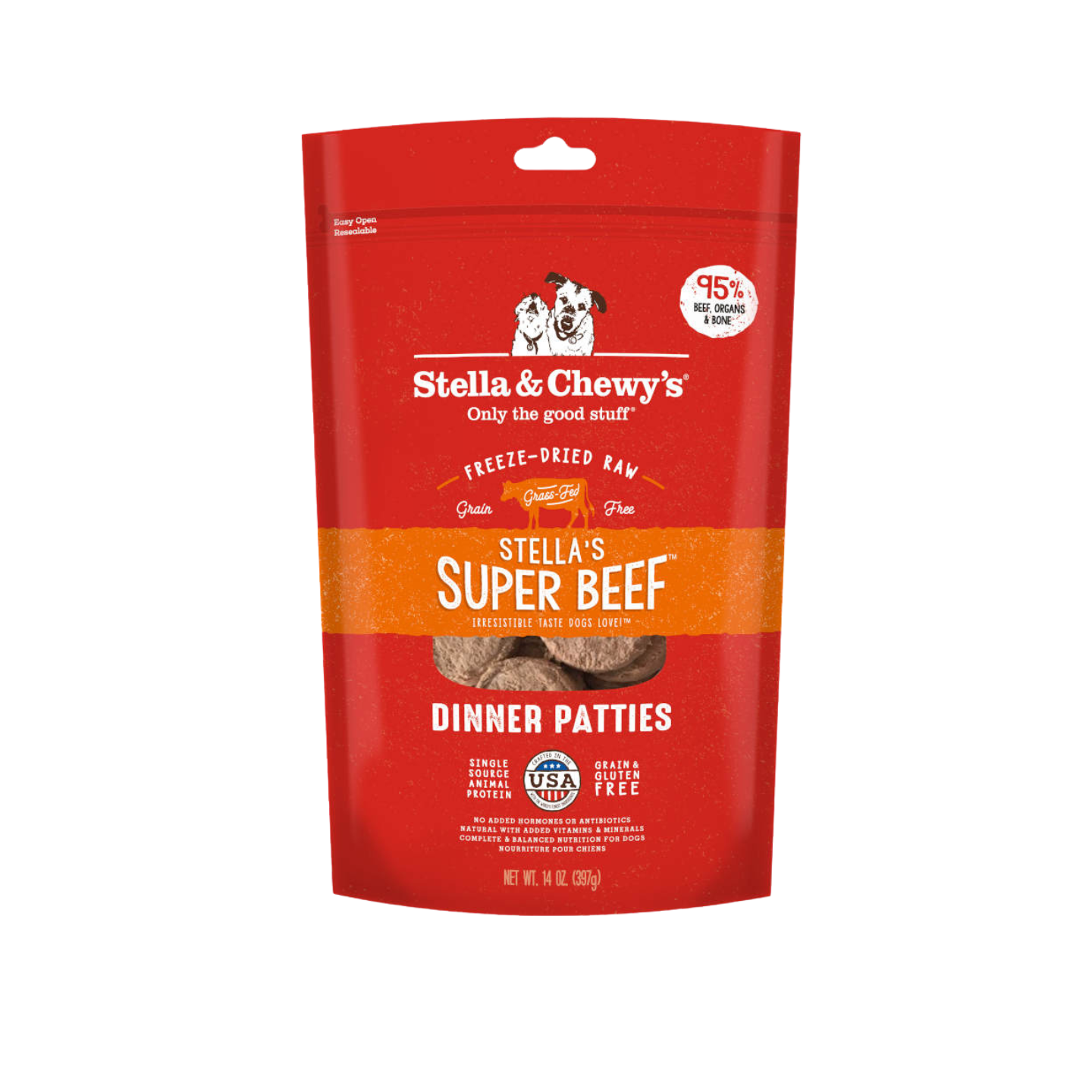 Stella & Chewy’s Dog Freeze-Dried Dinner Patties Super Beef 14oz