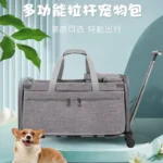 Pet Trolley Foldable Rolling Carrier & Travel Bag for Dogs & Cats - Image 3