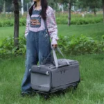 Pet Trolley Foldable Rolling Carrier & Travel Bag for Dogs & Cats - Image 6