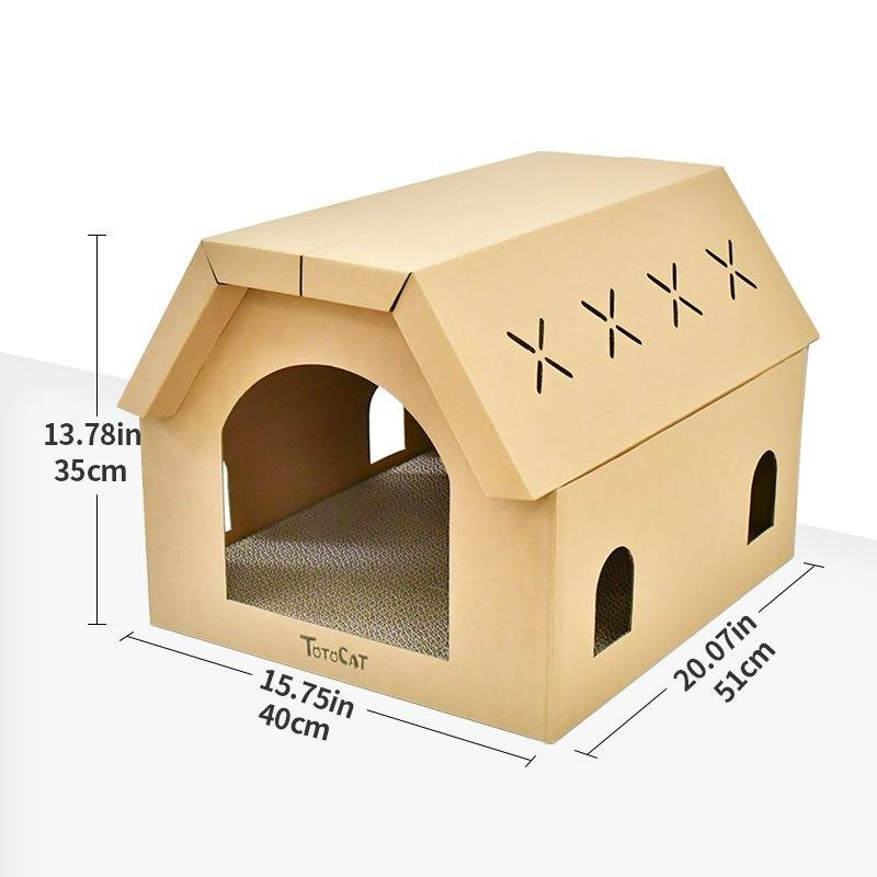 TotoCAT Classic Cardboard Cat House & Scratcher in Singapore