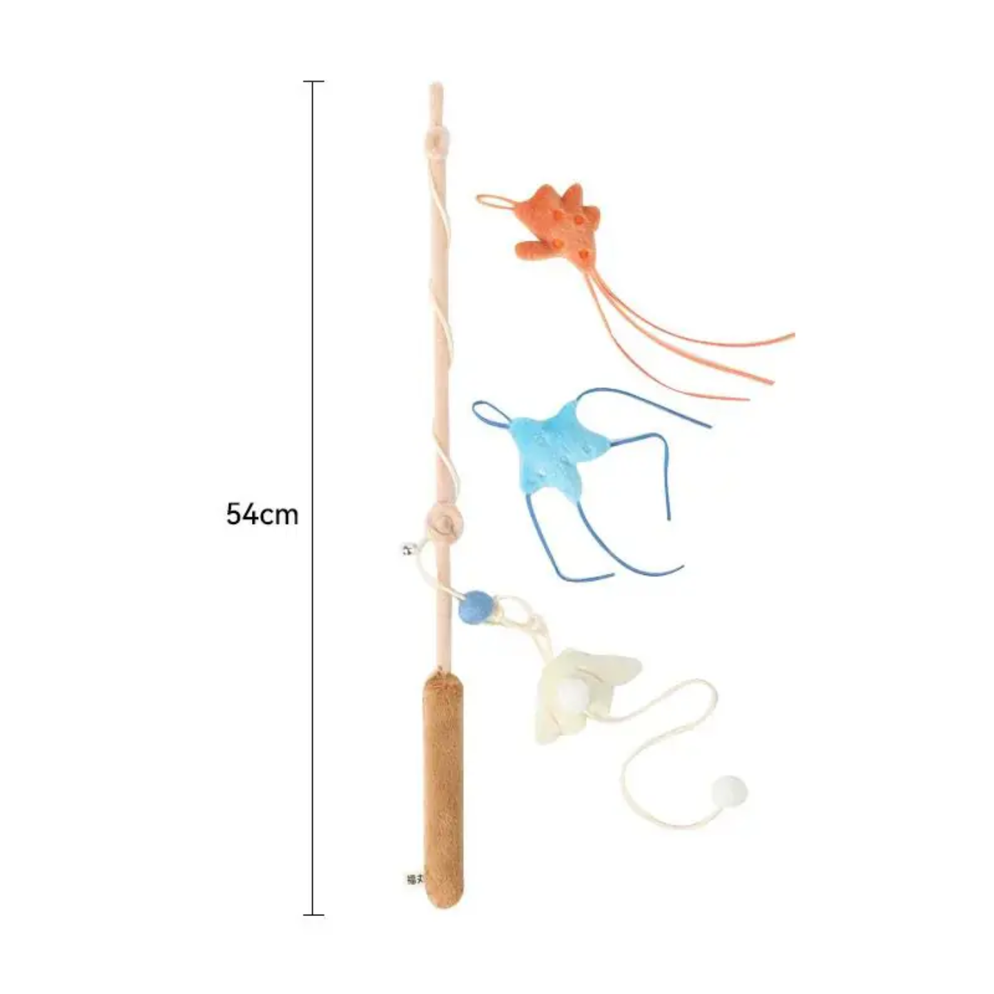 Fukumaru Colourful Cat Teaser Toy in Sea 54cm in Singapore