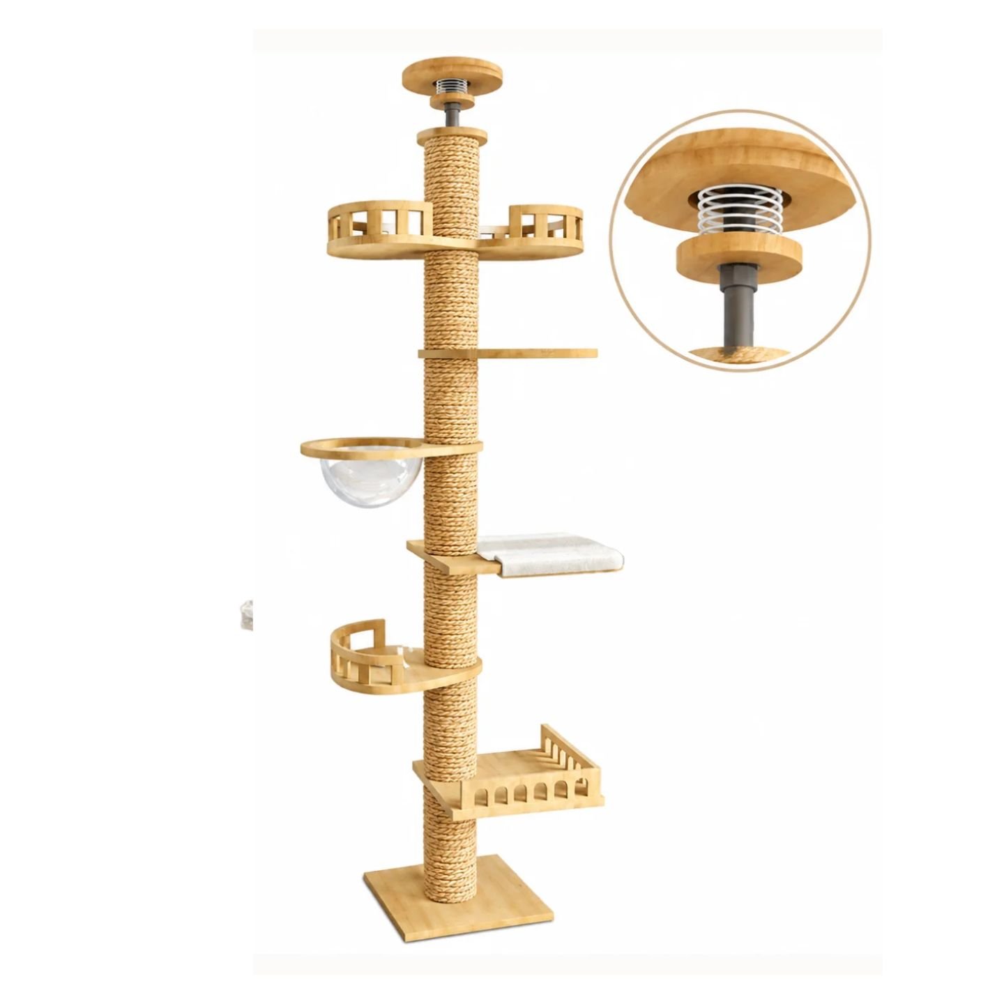 Solid Wood Ceiling Cat Condo E 250-270cm with Space Capsule in Singapore Solid Wood Ceiling Cat Condo E 250-270cm with Space Capsule in Singapore